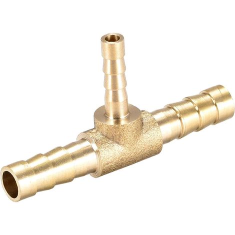 6mm x 4mm x 6mm Raccord Cannelé Tuyau Laiton Réducteur Barbelé Forme T 3 Voie Barbelé Connecteur Air Eau Carburant Gaz (1/3)