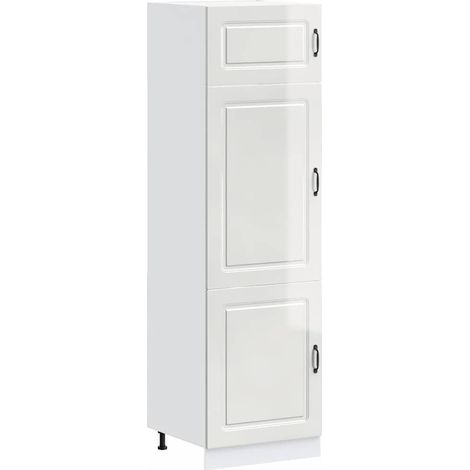 Maison Exclusive - Armadio da Cucina Kalmar Bianco Lucido in Legno Multistrato