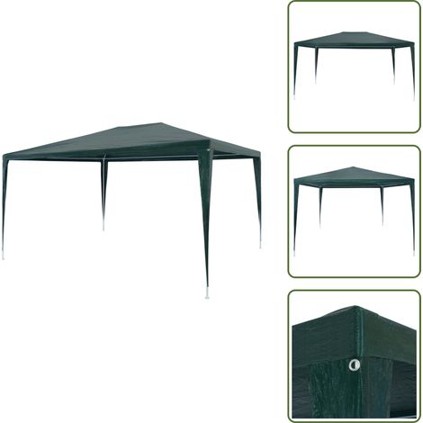 Partyzelt 3x4 m PE Grün - Gartenzelt - Partyzelt - Pavillon - Gartenpavillon - Ausstellplatz (1/5)