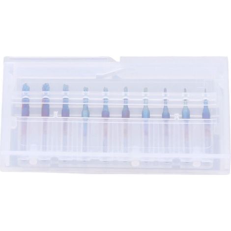 10 Fraises à Queue de 1/8" pour PCB - Fraises CNC, Fraises Rotatives Revêtues Bleu, Diamètre 0.8-3.175mm - Lot de 10