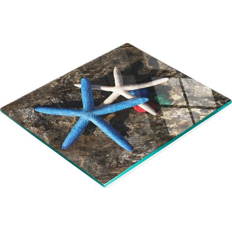 Tagliere da cucina decorativo in vetro temperato a forma di stella marina, 60x52 cm (1/5)