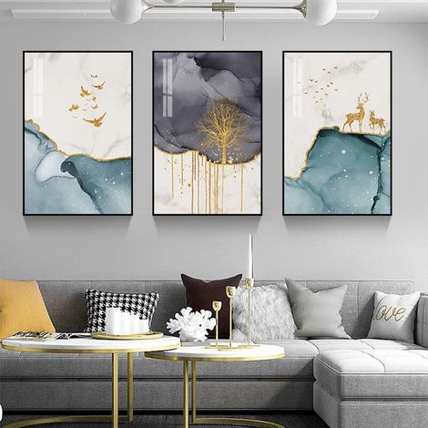 Affiche Murale Toile Affiche Abstrait Moderne Poster Peinture Abstraite Mur Art Imprimer Nordique Moderne Photos Salon Décor (1/5)