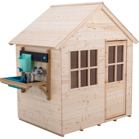 Tp Toys – Cabane de jardin pour enfant en bois FSC® avec cuisine extérieure – Dimensions 147 x 90 x 146 cm – Poids 35,67 kg – Équipements inclus (1/5)