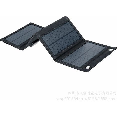 Coffret de 5 panneaux solaires pliables, portable et pratique, sortie DC pour aventures en plein air, randonnée, camping et voyages (1/3)