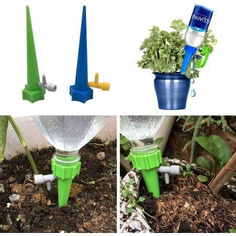 Lot de 12 Pièces Arroseurs Automatiques Goutteur Arrosage Système d'Irrigation pour Jardin Plantes Légume Goutte-à-goutte Réglable