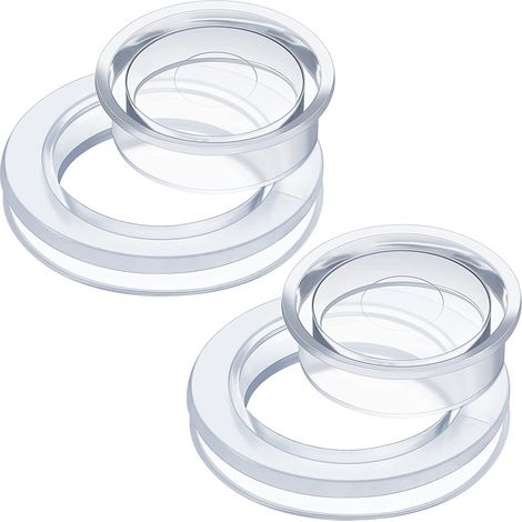 Anello per foro ombrellone da 2 pollici in plastica trasparente con inserto per tavolo con tappo per stabilizzatore per ombrellone da giardino, patio, spiaggia (1/5)