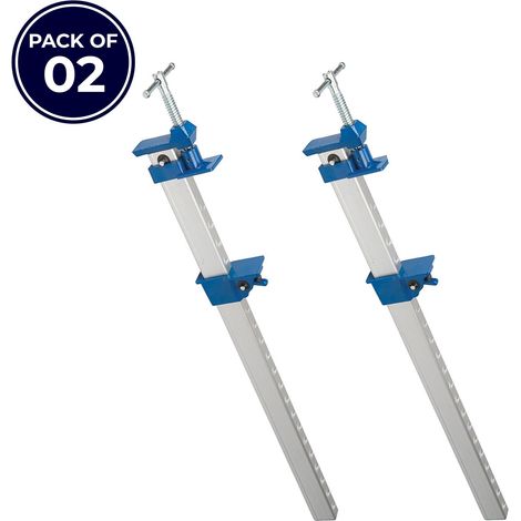 Dapetz ® 2 X Aluminium Sash Clamp 600mm Steel Sash Clamps Cramps Quick Slide Wood Clamp Adjustable Medium Duty Bar Clamps with Ergonomic Grip Handle (1/5)