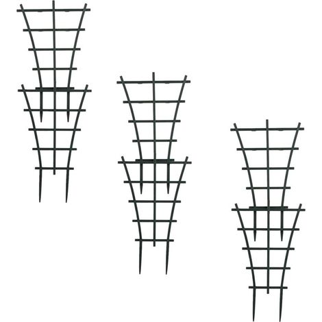 6 treillis d'escalade en pot en plastique robuste superposé pour jardin, terrasse, fleurs, légumes-Ensoleillé (1/3)