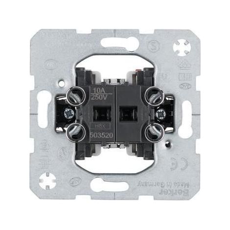 BERKER Doppeltastermechanik mit Wippenverriegelung 10A/250V 503520 (1/5)