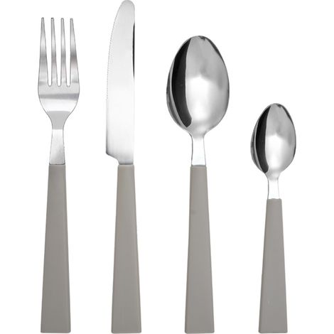16-teiliges beiges Besteckset