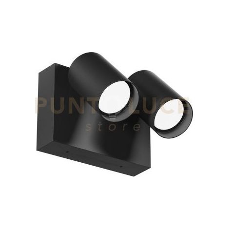 Applique GES2074 in alluminio antracite, 18W LED orientabile, CCT Switch 3000K/4000K/6500K, IP65, luce da parete - Gealuce