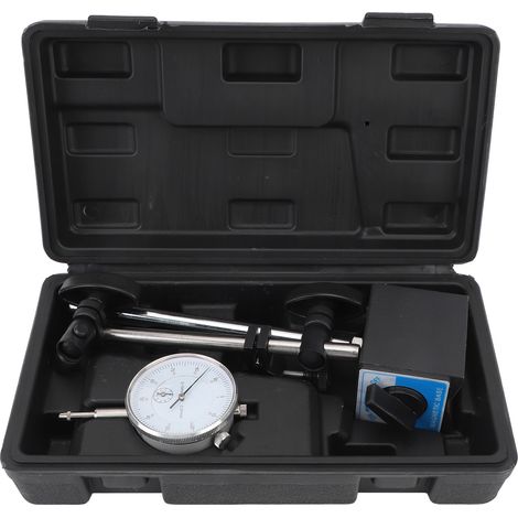 Comparateur à cadran Toivize Base magnétique 80kg Bras long Réglage fin Plage 0-10mm Graduation 0,01mm pour contrôle précis (1/5)