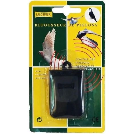 Repujador de ultrasonidos contra palomas, murciélagos, aves - Lucifer