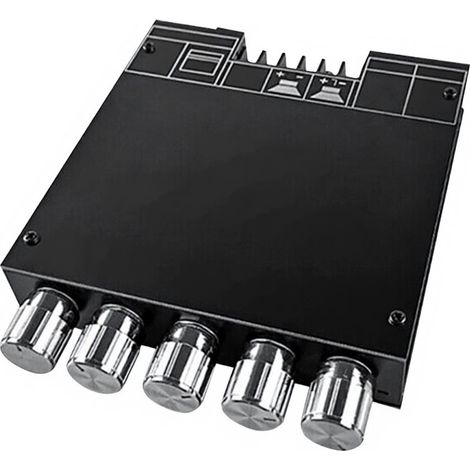 Module amplificateur audio Bluetooth 2.1 canaux AUX BT5.0, entrée audio, sortie subwoofer gauche et droite, carte d'amplification sonore (1/5)