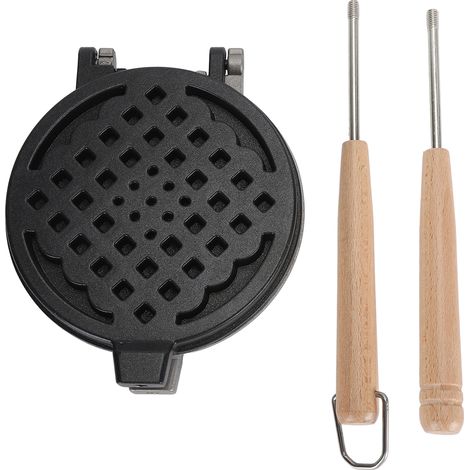 Gaufrier antiadhésif double face avec poignée amovible, Mini pour gaufres, grille-pain à Sandwich (1/5)