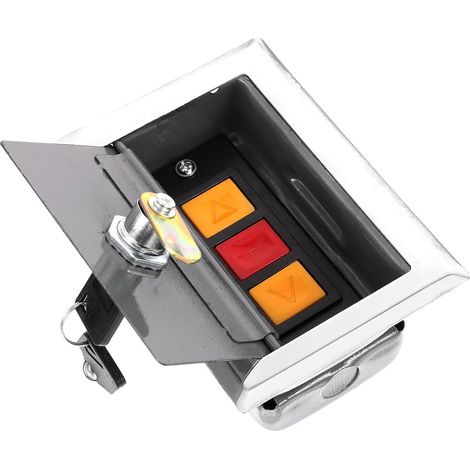 Boîtier de Commande pour Volet Roulant Bouton-poussoir, Plastique Argenté, Opération Pratique et Accès par Télécommande, pour Porte de Garage (1/5)