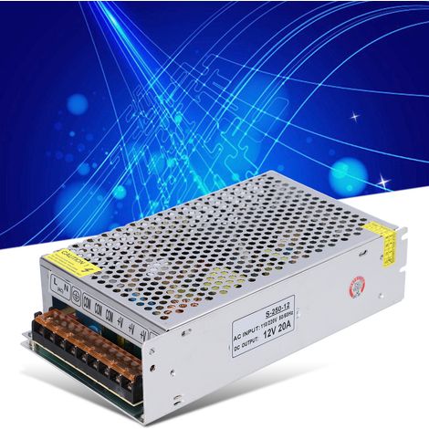 JYIO DC 110/220V Schaltnetzteil für LED-Überwachungsstreifen, S-250-12 Leistungstransformator (1/5)