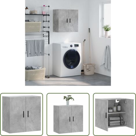 vidaXL Betonfarbe -  Wandschrank Betongrau 60x31x60 cm Holzwerkstoff (1/5)