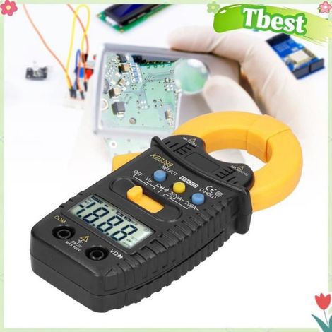 Tbest pince multimètre Multimètre valeur maximale maintien plage automatique multi-fonction LCD deco linge Il s'accroupit (1/4)