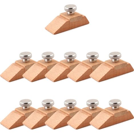 1 Bloc de ponçage en bois, fixation par vis, papier abrasif double face, pour polissage ceintures et selles (1/5)