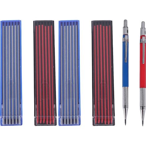 Stylos à Souder avec 48 Recharges Crayon MéCanique Marqueurs de Soudage en MéTal pour Soudeur de Tuyaux Structure Travail Du Bois