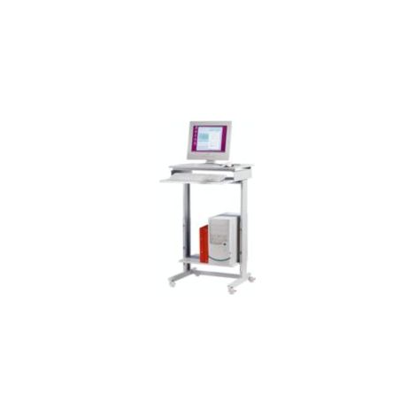PC-Arbeitstisch H720-1100xB600xT500mm lichtgrau fahrbar (1/4)