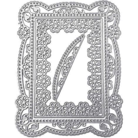 Blumen-Stanzformen aus Metall, quadratische Spitzenbordüren für Hochzeiten, Stanzschablonen zum Ausschneiden für DIY-Scrapbooking und Fotodekorationen