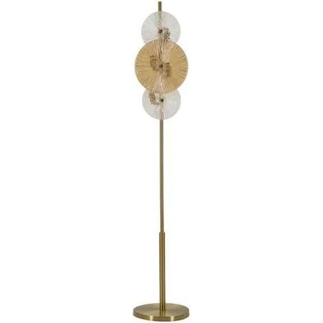 Stehlampe Mauro Ferretti Osaka gold 30 cm Metall Glas