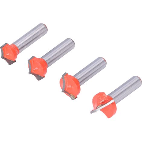 4-teiliges CNC-Fräserset, Spitzfräser, 8-mm-Rundhals-Gravierfräser, Winkelfräser, Set mit 4 Fräswerkzeugen (1/5)