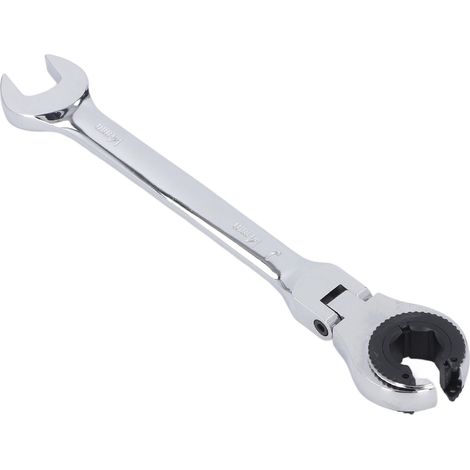 Clé à tuyauter 14 mm (7,5 pouces), à extrémité ouverte, à cliquet 72 dents, à tête flexible, pour conduites de carburant, de frein et de climatisation, angle réglable (1/5)