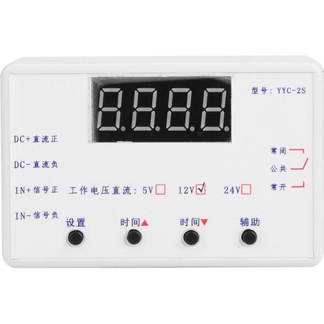 Module de commande d'automatisation avec relais de minuterie réglable et affichage LED (12 V)