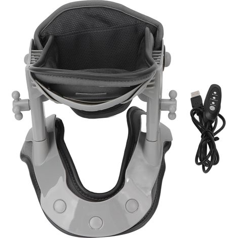 Câble USB avec contrôle de température à trois niveaux pour appliquer de la chaleur sur la nuque et soulager les douleurs cervicales et des épaules. Réglage de la hauteur et minerve inclus. (1/5)