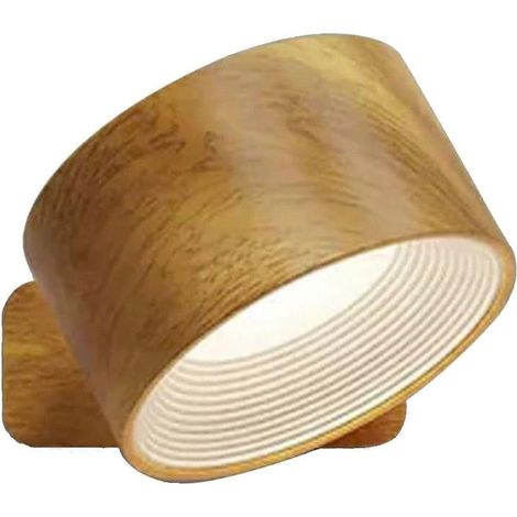 Lámpara de pared Swedish Light, alimentada por batería recargable, instalación giratoria de 360°, luz de lectura LED para interiores. (1/2)