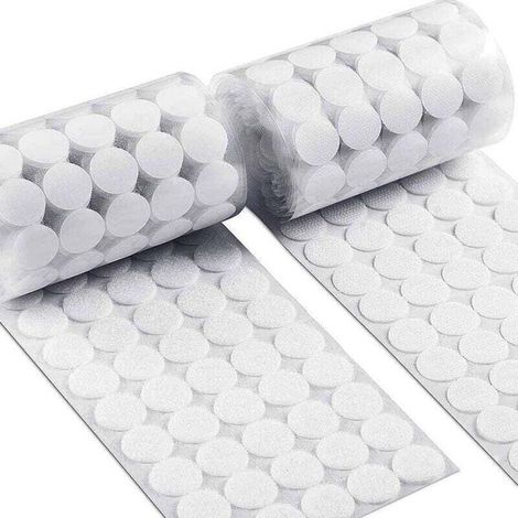 Runde Klettverschlüsse, 450 Paar 15-mm-Kreise mit selbstklebender Klettrückseite, 900 runde Klettverschlüsse, Klett-Klebepads, selbstklebende Klebepunkte, Eckpunkte