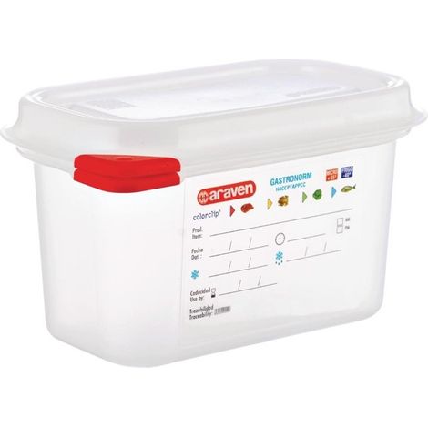 Boîte Alimentaire 1 L GN 1/9 - Lot de 4 - Araven (1/2)