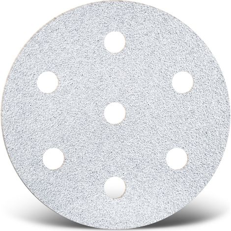 MENZER White Klett-Schleifscheiben, 90 mm, 7-Loch, f. Exzenterschleifer, Normalkorund (50 Stk.) K180
