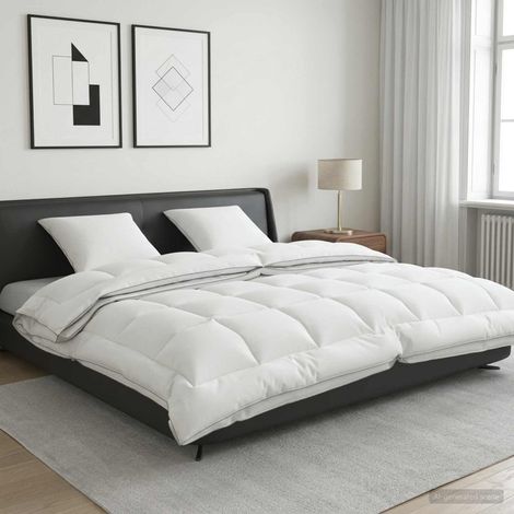 Parure de lit 3 pièces laine 220x260 cm 300 g matelassée été (1/5)