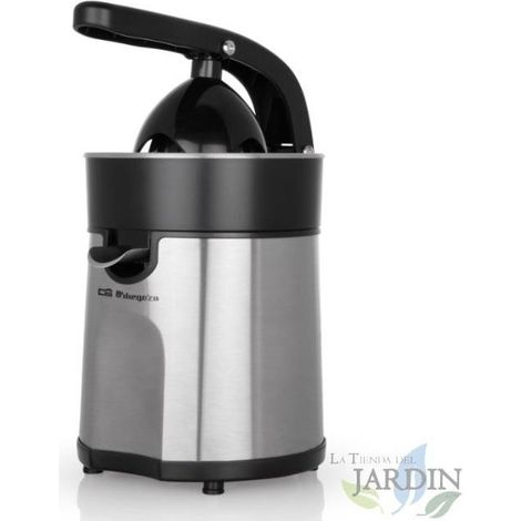 Spremiagrumi INOX Orbegozo. Potenza 85W. motore a corrente alternata. Accensione automatica al rilevamento della pressione.