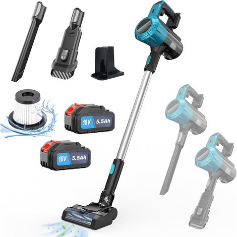375W/30000Pa Aspirapolvere Senza Fili, Scopa Elettrica Senza, Aspirapolvere Senza Fili Potente, Adatto per Tappeti/Pavimenti/Capelli (1/5)