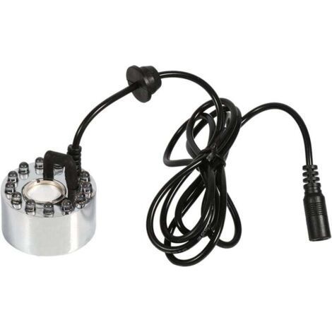 Ulisem Ultrasonic Fountain and Pond Fogger, 12 LED Humidifier, 24V, Color (Three Gradient Color Atomizer), Ultrasonic Mist Maker (1/4)