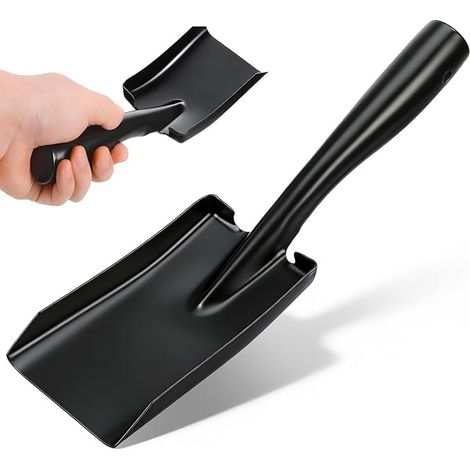 Small Ash Shovel for Fireplace Stove, Garden Shovel, Manganese Steel, Portable Heavy Duty for Gardening and Snow Removal (1/5)