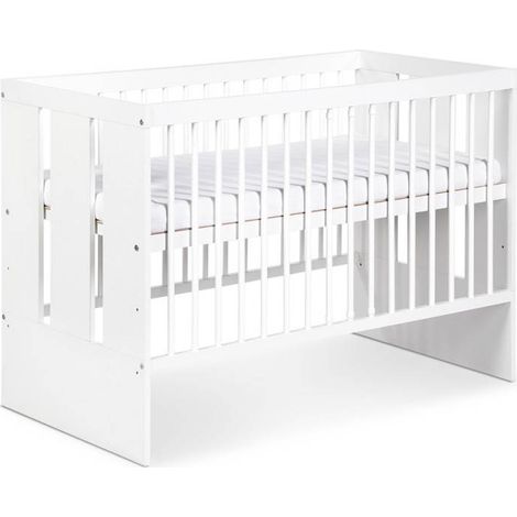 PAOLA Lit bébé évolutif avec barreaux Blanc 120x60 cm (1/3)
