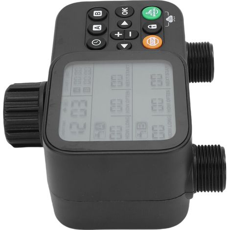 Watering Timer 2-Outlet Programmable Automatic Water Irrigation Controller System with Rain Delay LCD Display for Lawn Patios (1/5)