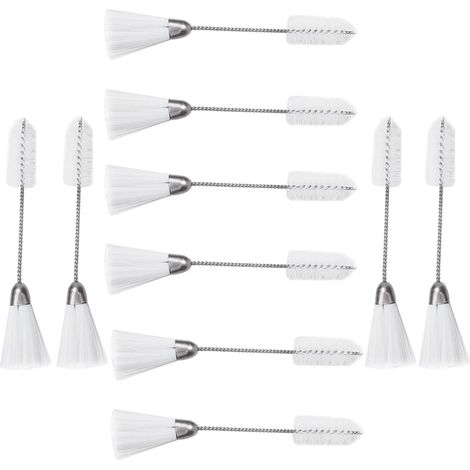 Lntyq Nähmaschinenbürste, Nähmaschinenbürste, 10er-Pack doppelseitige Nähmaschinenreinigungsbürsten, Nähmaschinenreinigungsbürsten, Reinigungswerkzeuge aus Edelstahl und Nylon (1/5)