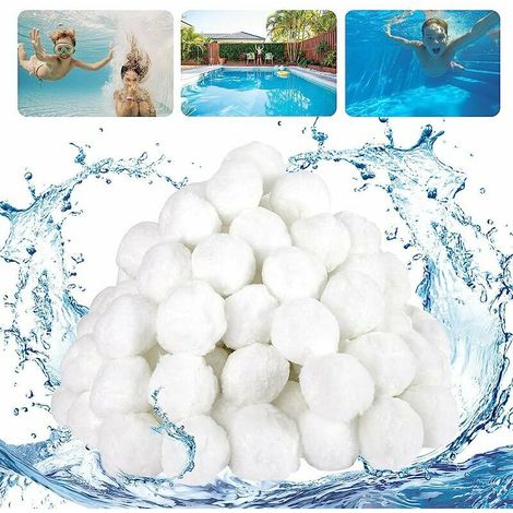 Boules De Filtre De Piscine 700g Balles Filtrantes Alternative pour 25 kg de Sable, filtrant Balles Média Filtre à Fibres pour Piscine Filtres à Sable Filtrage de l'eau. (1/5)