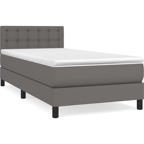 Maison Exclusive - Boxspringbett mit Matratze Grau 100x200 cm Kun