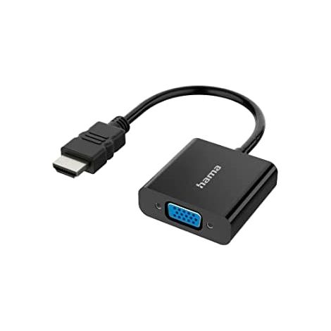 Hama Cavetto adattatore ingresso HDMI/ uscita VGA F + Jack 3.5 mm F, nero (1/5)
