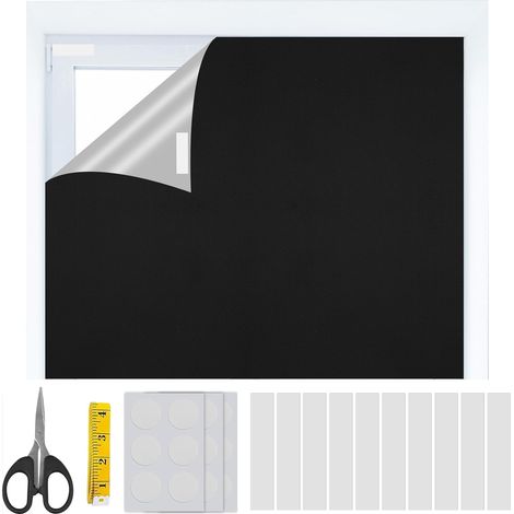 Store Occultant sans Perçage pour Velux, 150x100cm Rideau  Occultant sans Percage, Tissu Occultant Ombrage Store Thermique, Store Occultant pour Fenêtre de Toit pour Voyage Famille (1/5)