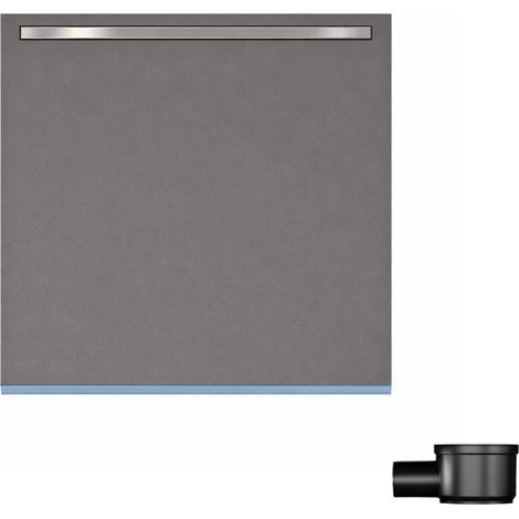 Receveur de douche à carreler 120 x 120 cm WEDI Fundo Riolito Neo avec écoulement horizontal + barrette de finition 70 cm