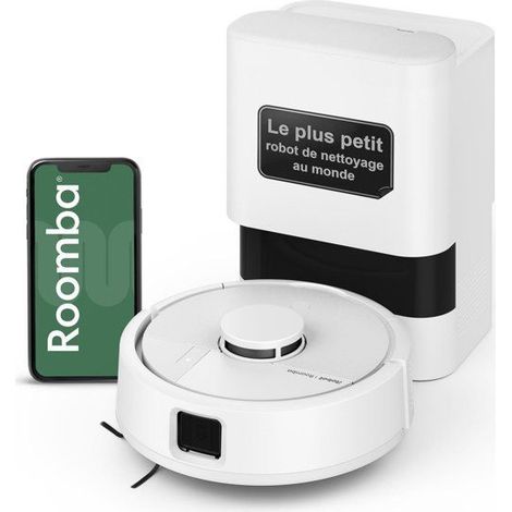 iRobot Roomba Mini Weiß - Saug- und Wischroboter + Auto-Entleerungsstation - 7000 Pa - Staubbeutel (Station) 2,5 L (1/4)